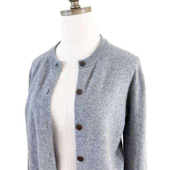 Vince Gray Cashmere Blend Cardigan Sweater Women's Small EUC Crew Neck Button Up - Picture 2 of 7